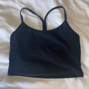 Beyond yoga black space dye cropped tank
